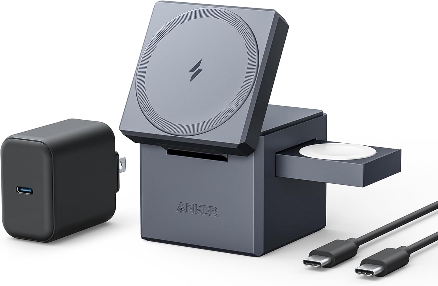 Anker MagSafe Charger Stand, Wireless Charger, 3-in-1 Cube, 15W Foldable Fast Charging - Image 6