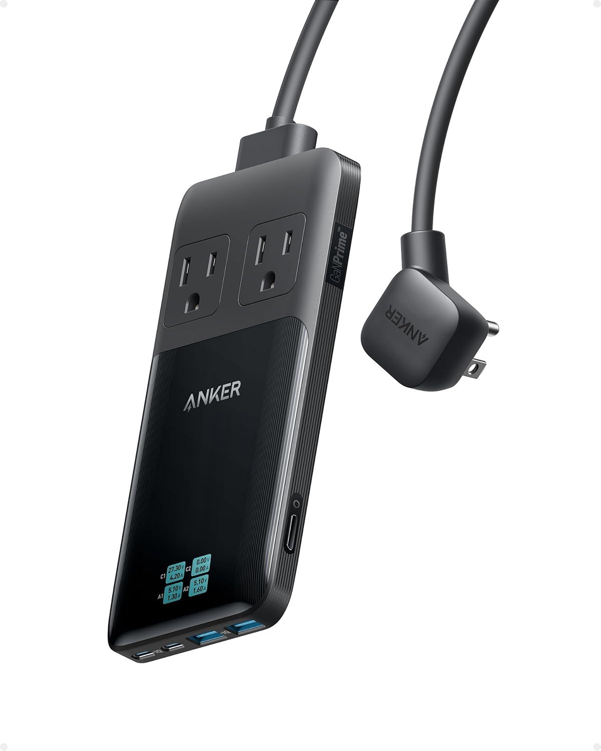 Anker Prime 6-in-1 USB C Charging Station, 140W Compact Power Strip