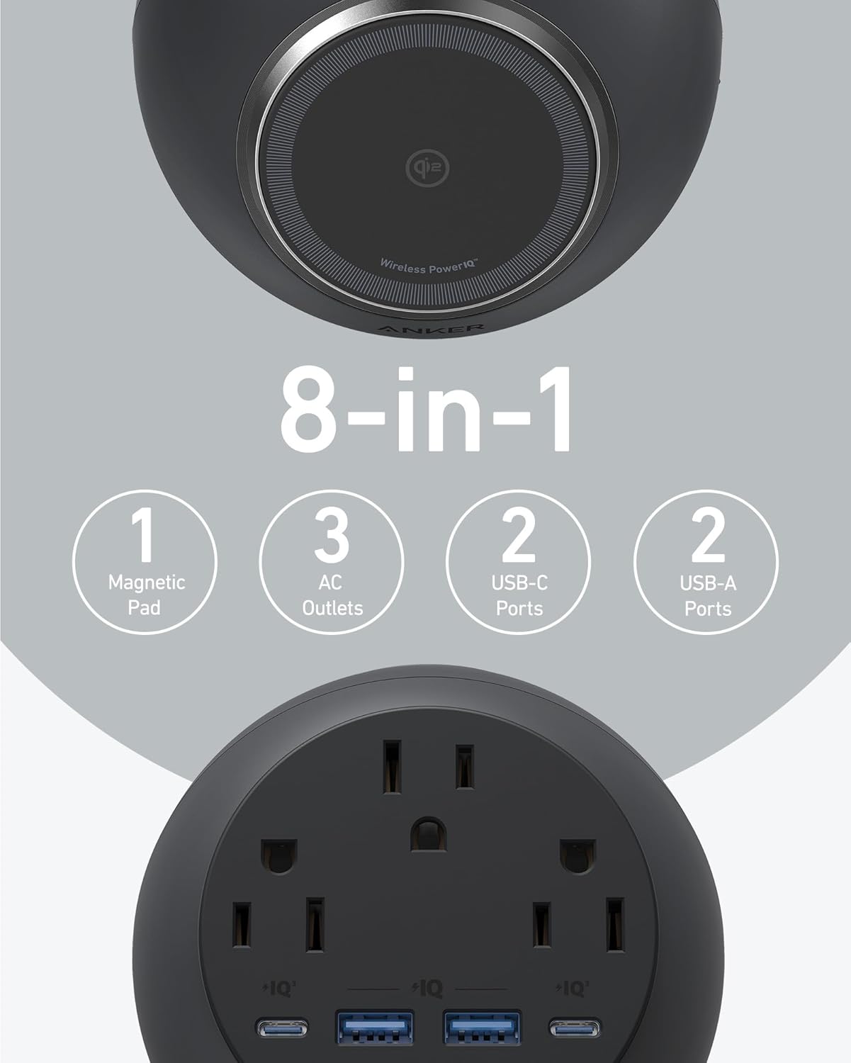 Anker MagGo Magnetic Charging Station, Qi2 Certified 15W Ultra-Fast MagSafe Wireless Charger - Image 3