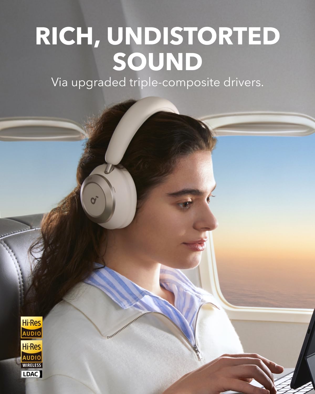Soundcore Space One Pro by Anker, Adaptive Active Noise Cancelling Headphones - Image 3